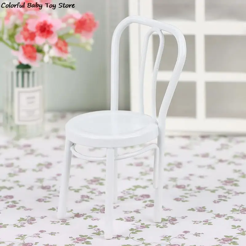 

1 шт. миниатюрный Металлический Мини-стул для кукольного домика, модель «сделай сам», мебель, аксессуары для декора, игрушки
