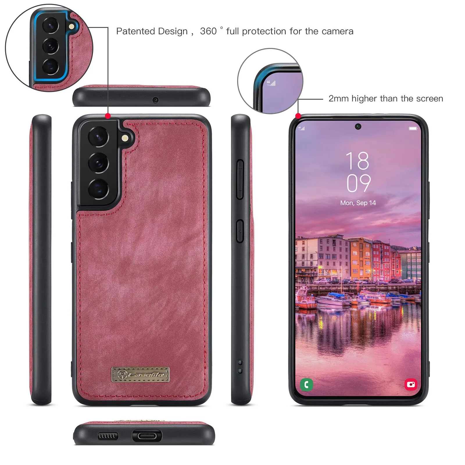 Чехол-кошелек для Samsung S22 Plus съемный кожаный чехол в стиле ретро с 11 отделениями
