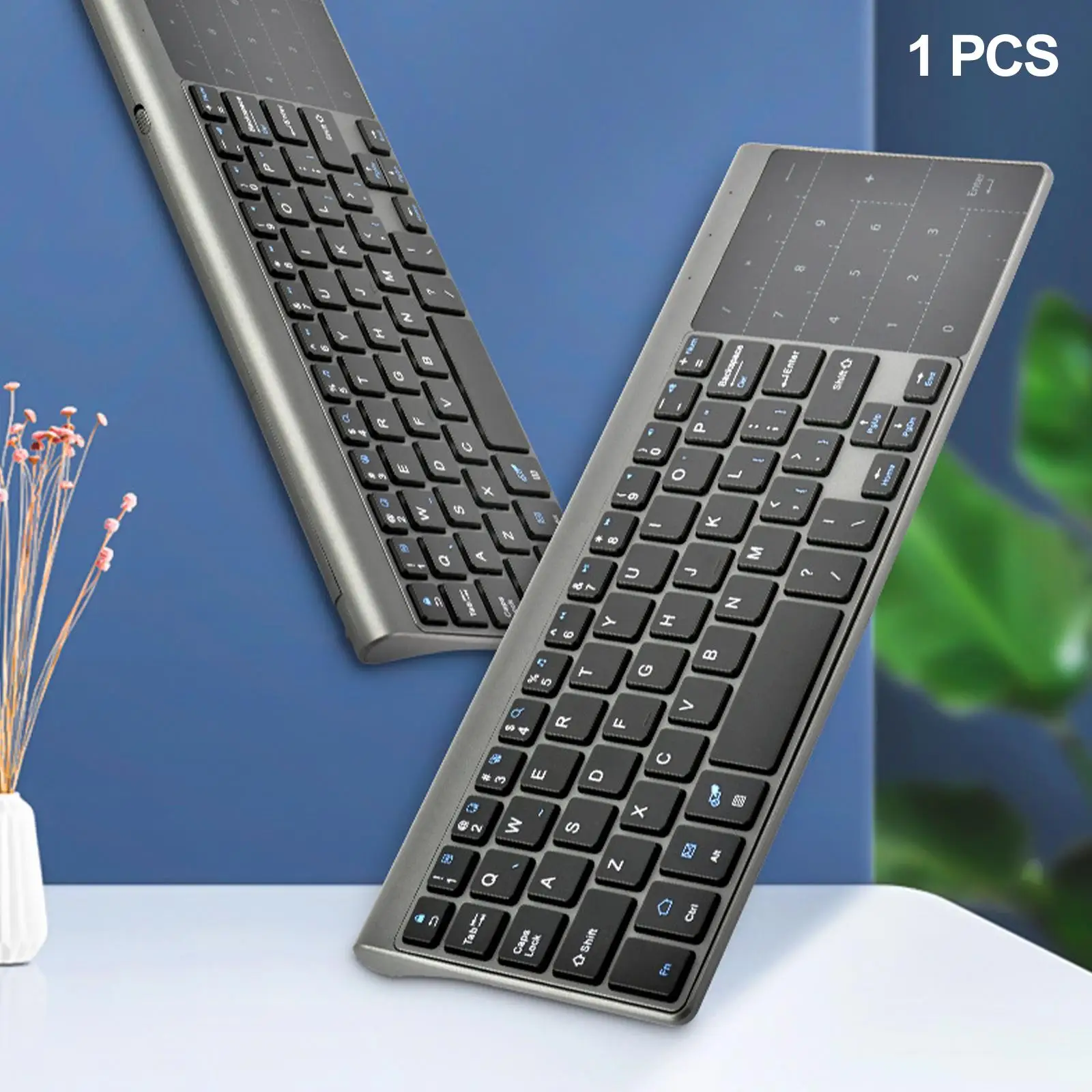 Wireless Keyboard with Touchpad 2.4G Portable Remote Mouse Combo |