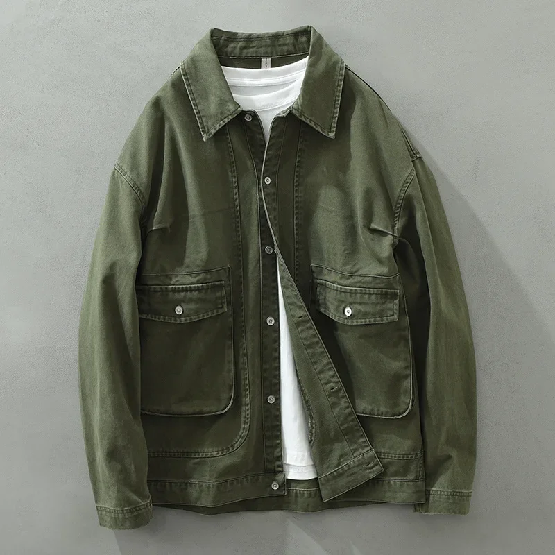 Модная мужская рабочая одежда в японском стиле свободная повседневная куртка