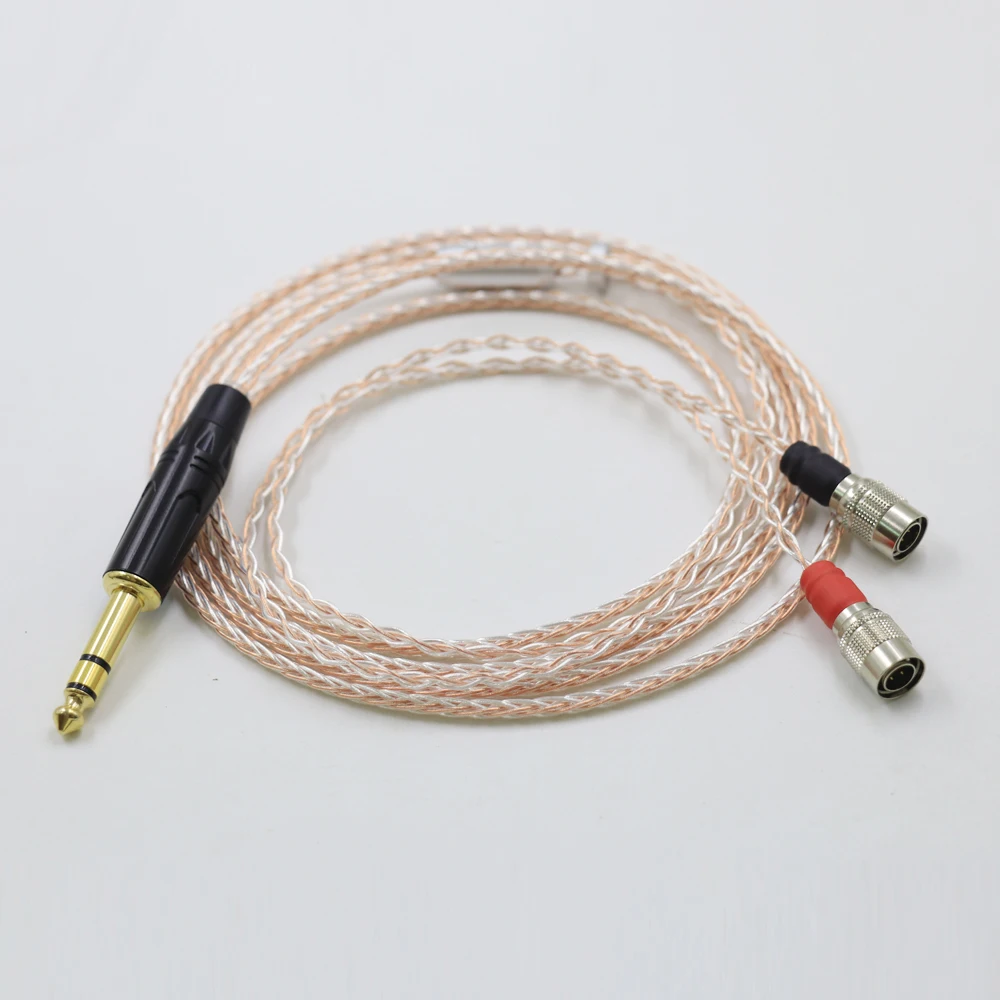

Высококачественный 2,5 мм 4,4 мм XLR 3,5 мм 8-жильный однокристальный Медный Серебряный смешанный кабель для наушников Shure SRH1540 SRH1840 SRH1440