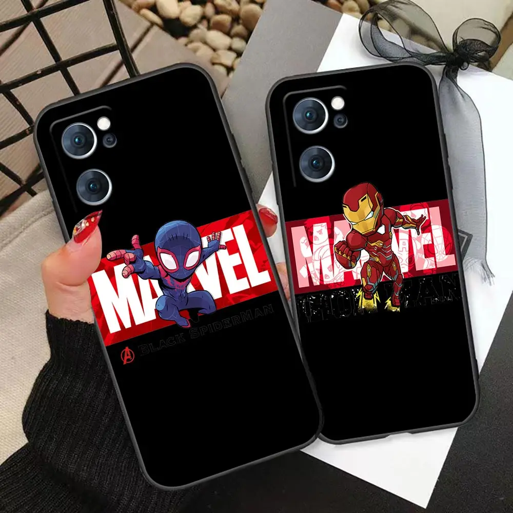 

Cartoon handmade Marvel heroes Phone Case For OPPO RENO 7 8 6 5 4 3 2 2F Funda Coque 10 PRO PLUS 4G FIND X2 X3 X5 5G Case Para