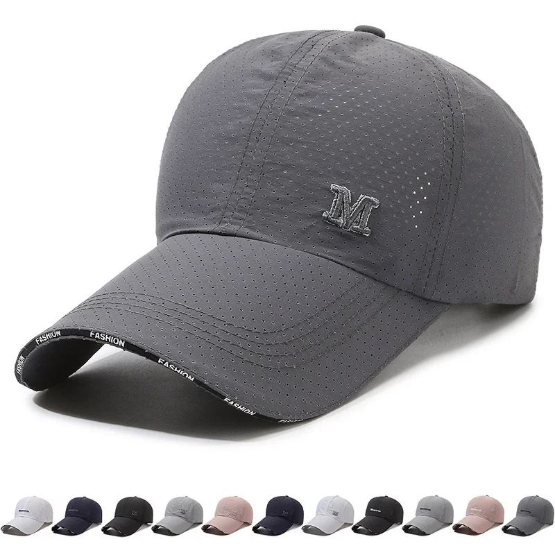 

3.94 Inches Extra Long Brim Baseball Cap Mesh Cap Breathable Sports Caps Unisex Dad Hat Trucker Hat with Sandwich Brim