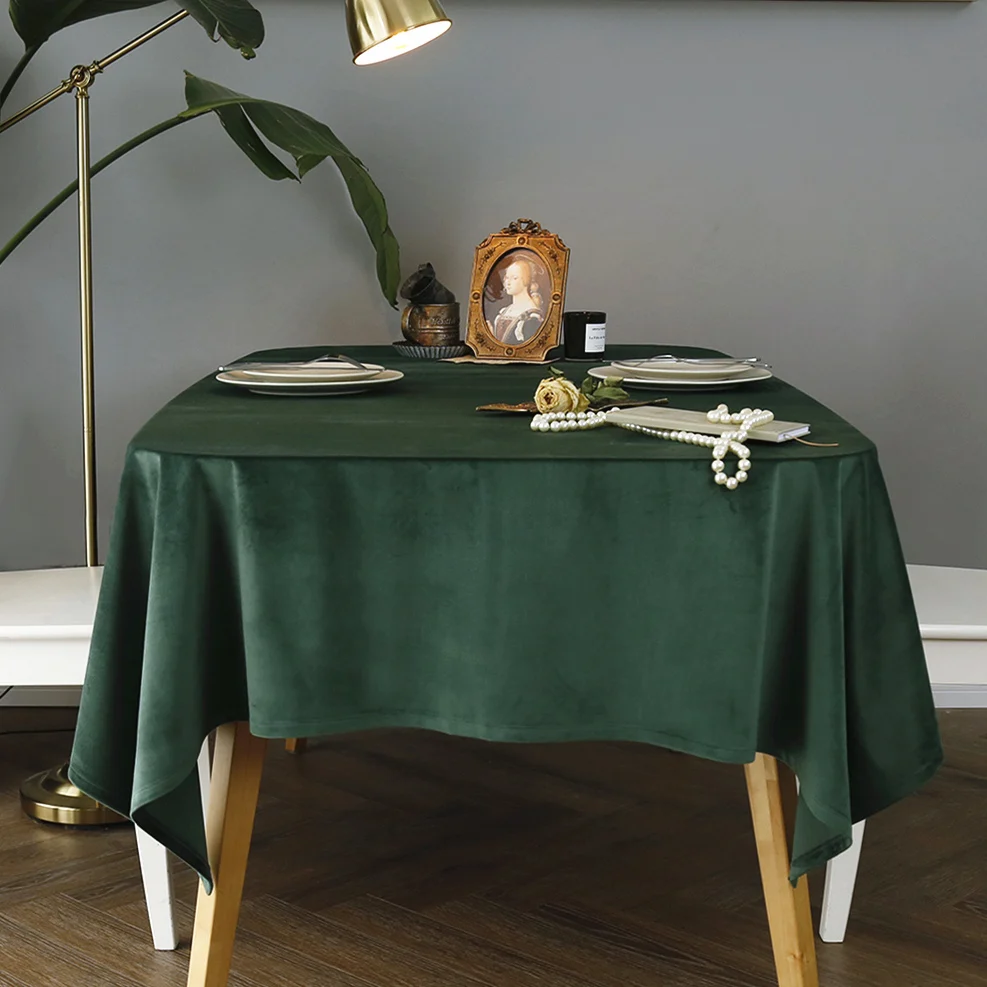 

Golden velvet tablecloth, dining table, tablecloth art rectangular