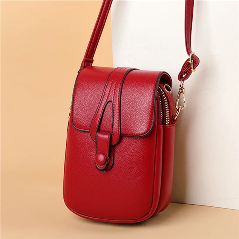 

Простая дизайнерская сумка через плечо из искусственной кожи для женщин, весенние фирменные сумки и кошельки в стиле ретро, Женская фотосумка