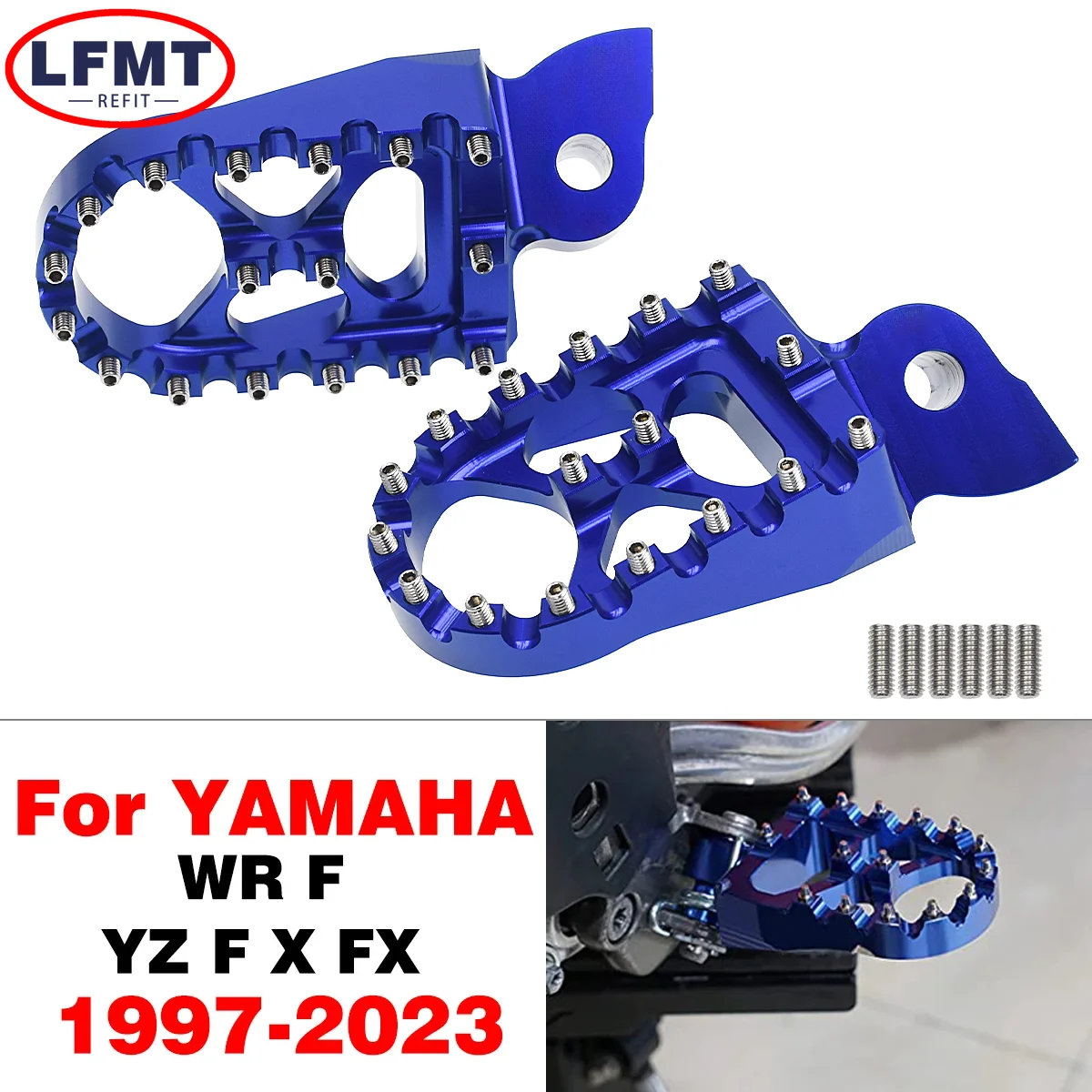 Подножки для мотокросса подножки педали YAMAHA WR250F 450F YZ125 250 250F 250X 125X 450FX 250FX 1997-2023