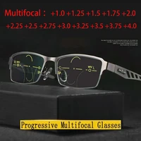 ultra ligh metal frame progressive reading glasses men women sun readers multifocal hyperopia presbyopia glasses