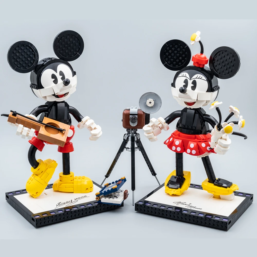 

Fit 43179 Disney Mickey Minnie Mouse Model Bricks Creative DIY Cute Cartoon Character Building Block for Children Toys Gift Kid