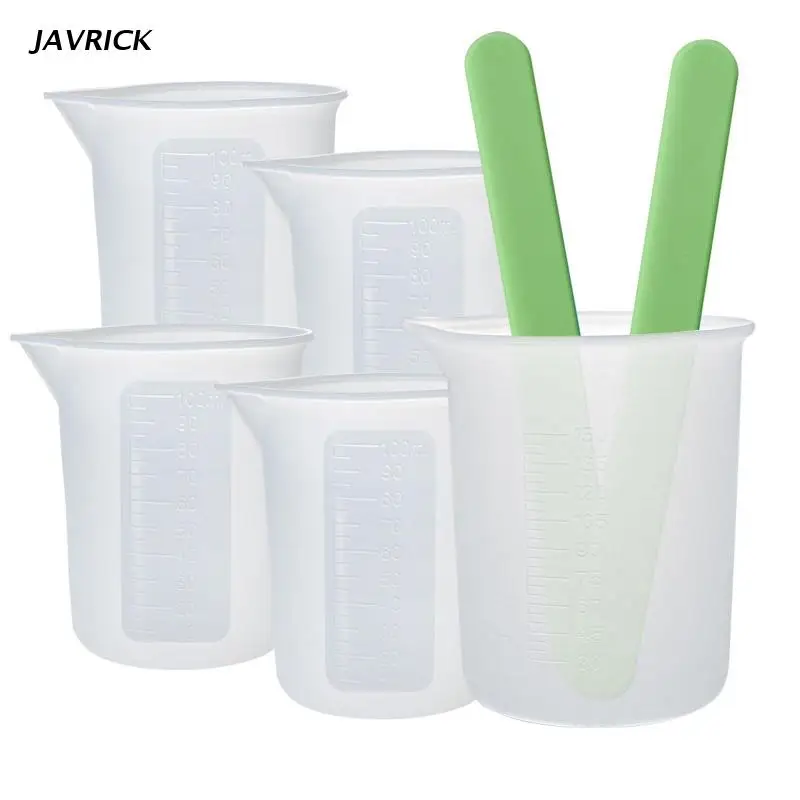 

Silicone Measuring Cups Resin Mixing Cups 150ml 100ml Cups Silicone Stirring Rods Used for Precise Measurement Handmade