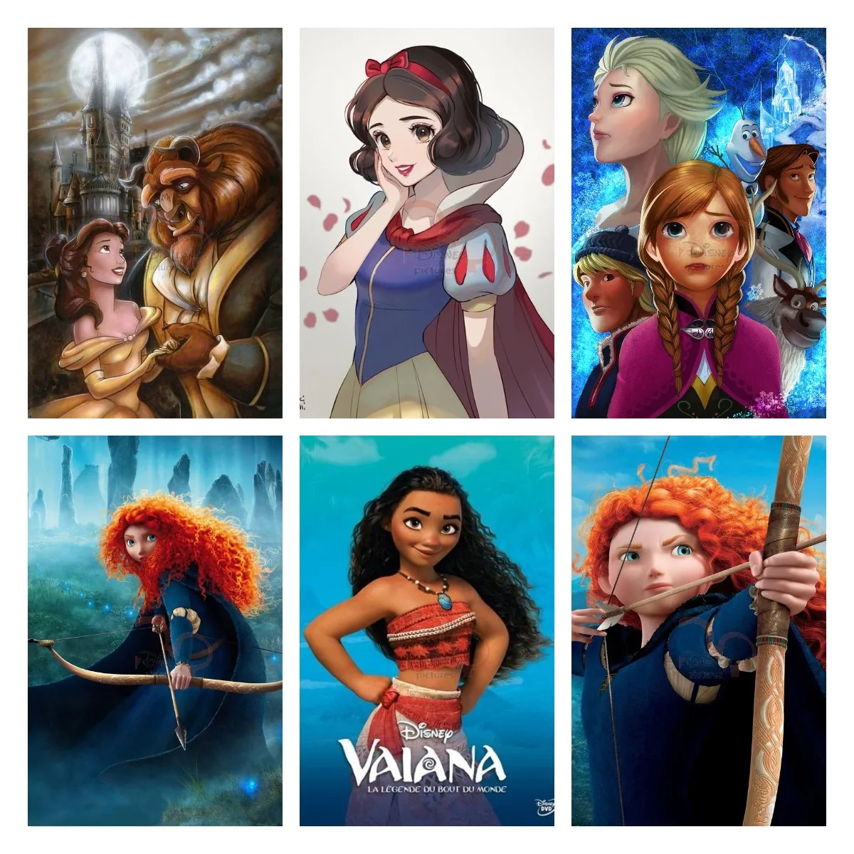 

Алмазная живопись 5D «сделай сам», вышивка крестиком, мультяшный персонаж Диснея, принцесса, мозаичная картина, украшение для стен дома