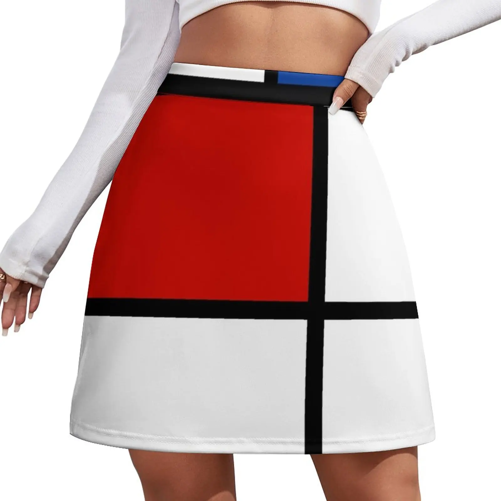 De Stijl # 1 (вдохновленная модной) мини-юбка модная корейская одежда милая юбка