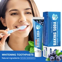 teeth whitening soda toothpaste tooth cleaning removal teeth stain oral care freshen breath freshen fruit flavor tooth paste
