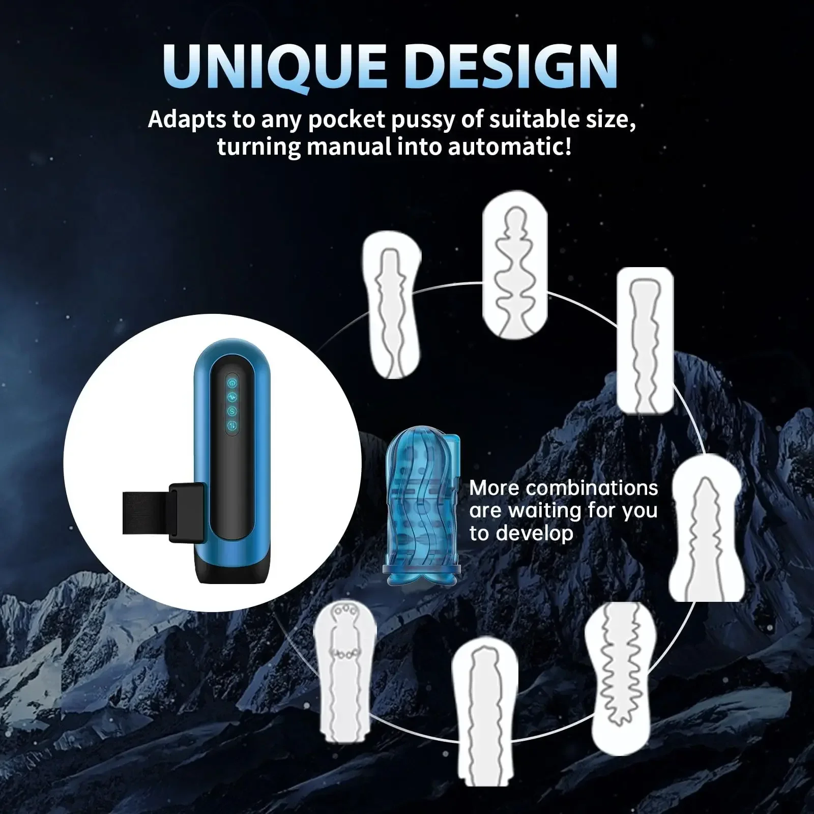Сменная карманная киска автоматический мужской мастурбатор минет с 6 типами