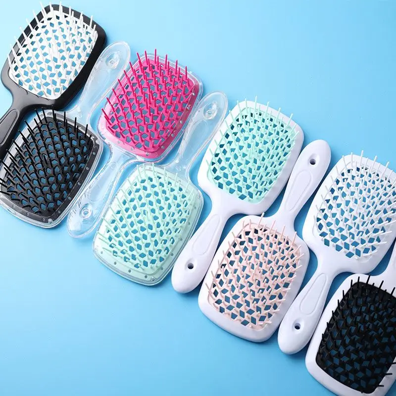 

DIY Wide Teeth Hollow Mesh Combs Women Scalp Massage Comb Hair Brush Hair Tools Wet And Dry Mesh Comb Relax Scalp