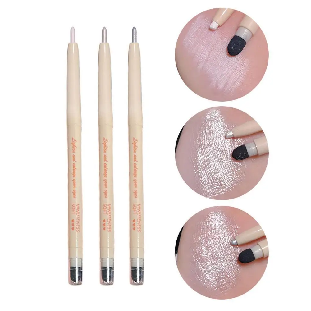 

Matte Pearlescent White Eye Shadow Stick Smooth Eye Makeup Highlighter Shimmer Waterproof Pearly Silver Eyeliner Silkworm Pen