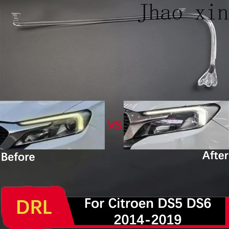 Фото Подходит для Citroen DS5 DS6 2014-2019: Модуль источника света DRL (дневные ходовые огни) для фар, направляющая полоса, балласт, трубка лампы Angel Eye, белый свет №1