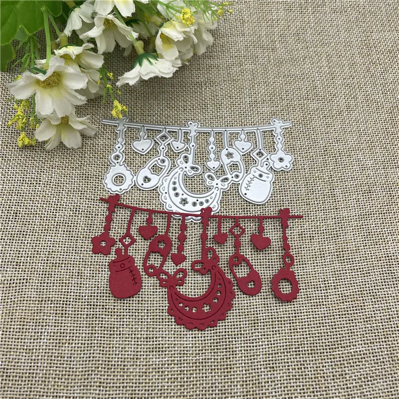 

Baby Products Banner Metal cutting dies mold Round hole label tag Scrapbook paper craft knife mould blade punch stencils dies