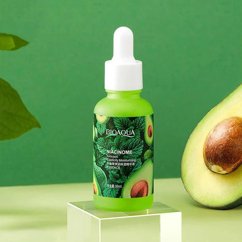 

1Pcs Avocado Elastic Moisturizing Face Serum hydrating Brightening Shrinking Pore Refreshing Essence