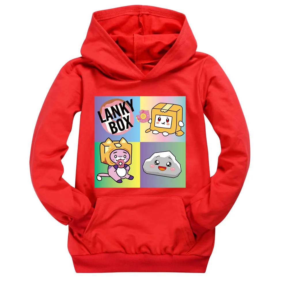 

Spring Autumn Girl Boys Full Sleeve Hoodie Sweatshirt Child Baby Cartoon Lankybox Hoody Coat Tops Jacket Kids Clothing 2-15Y