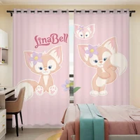 2 panels disney lingna belle blackout curtain for living room custom curtains shading curtain for childrens room home decor