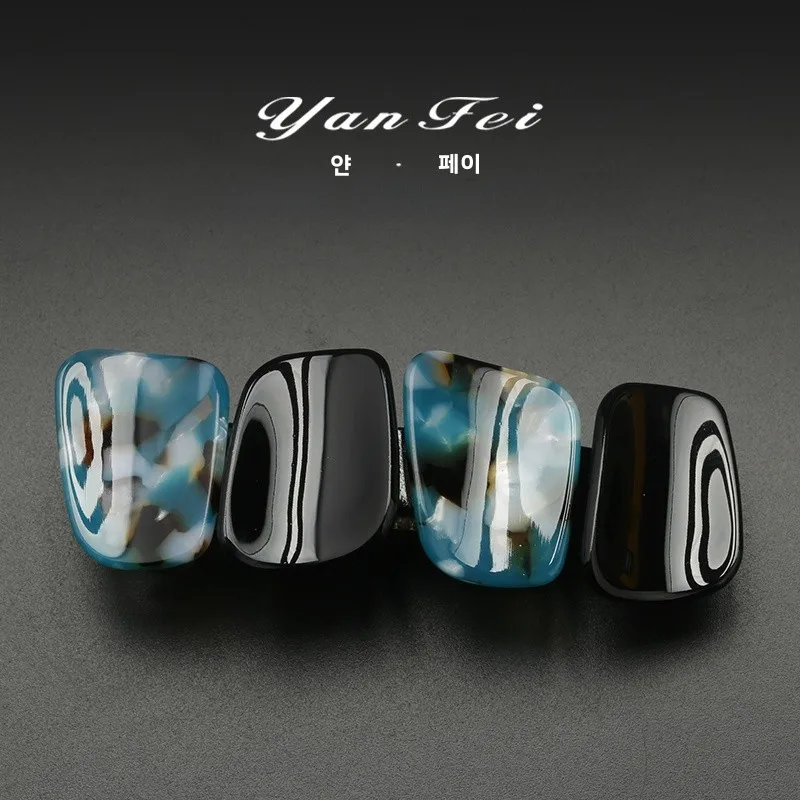 Yanfei Темперамент Изящный Элегантный Ацетат Назад Голова Длинный Зажим Низкий