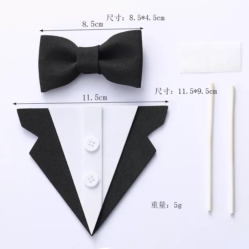 

Suit Bow Tie Suit Happy Fathers Day Cake Topper Happy Birthday Dad Cake Decoration Cake Decorating Tools Party Favors