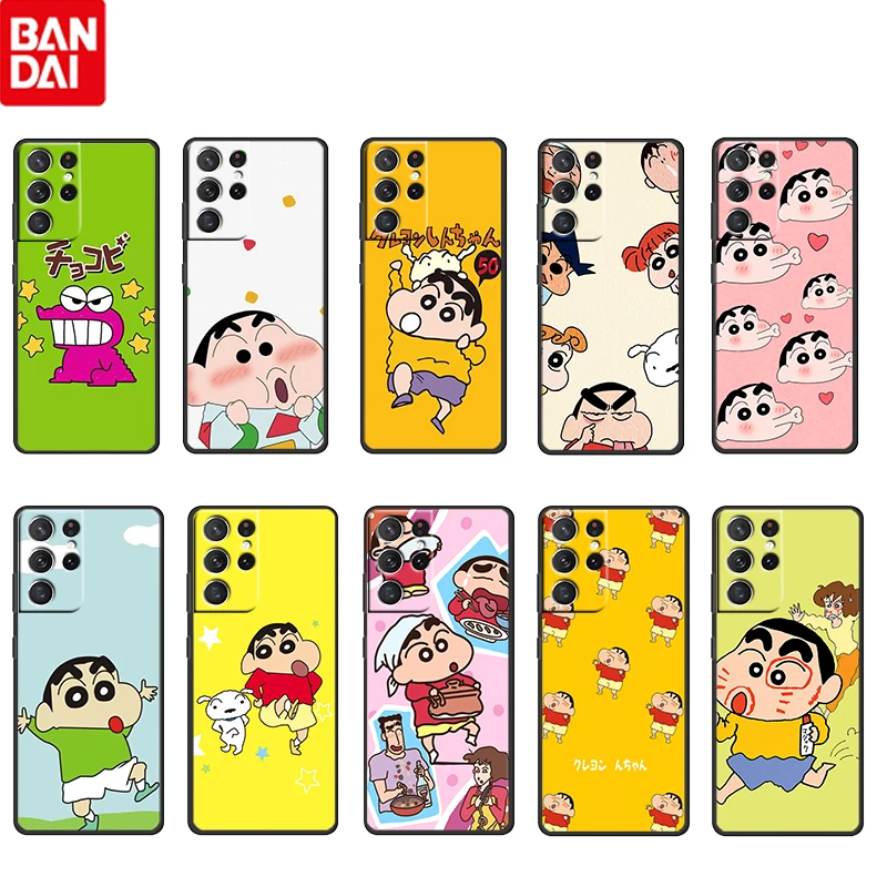

Crayon Shin-chan Cute For Samsung Galaxy S22 S21 S20 Ultra Plus Pro S10 S9 S8 S7 4G 5G Soft Black Phone Case Funda Coque Cover