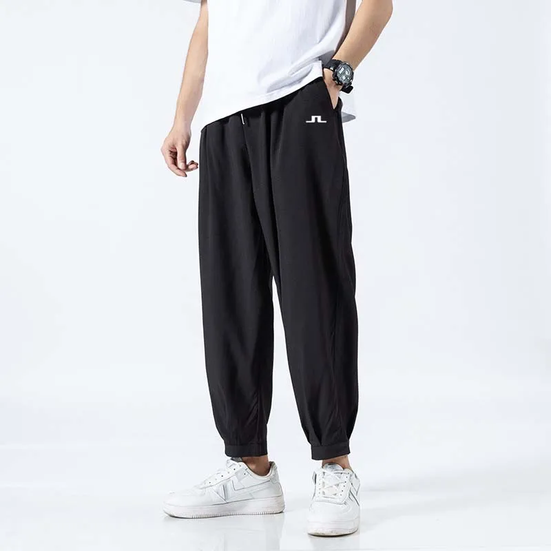 Man Pants Golf Summer For Thin Loose  Men's Clothing Casual Trousers Sport  Jogging Sweatpants Hiking Camping 5XL