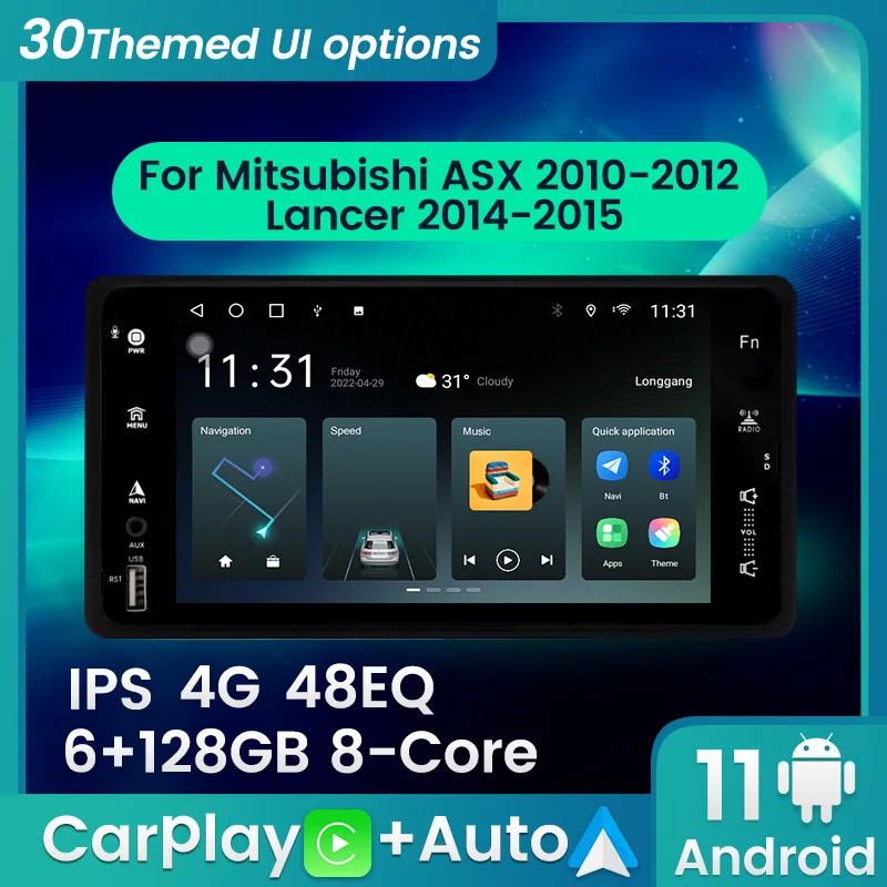 Автомобильный радиоприемник для Mitsubishi ASX 128-2010 Lancer Outlander Pajero Triton с Carplay + Auto 4G Lte WIFI BT