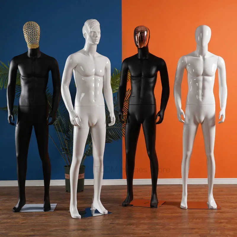 Матовый черный манекен магазин одежды всего тела мышцы мужской реквизит для