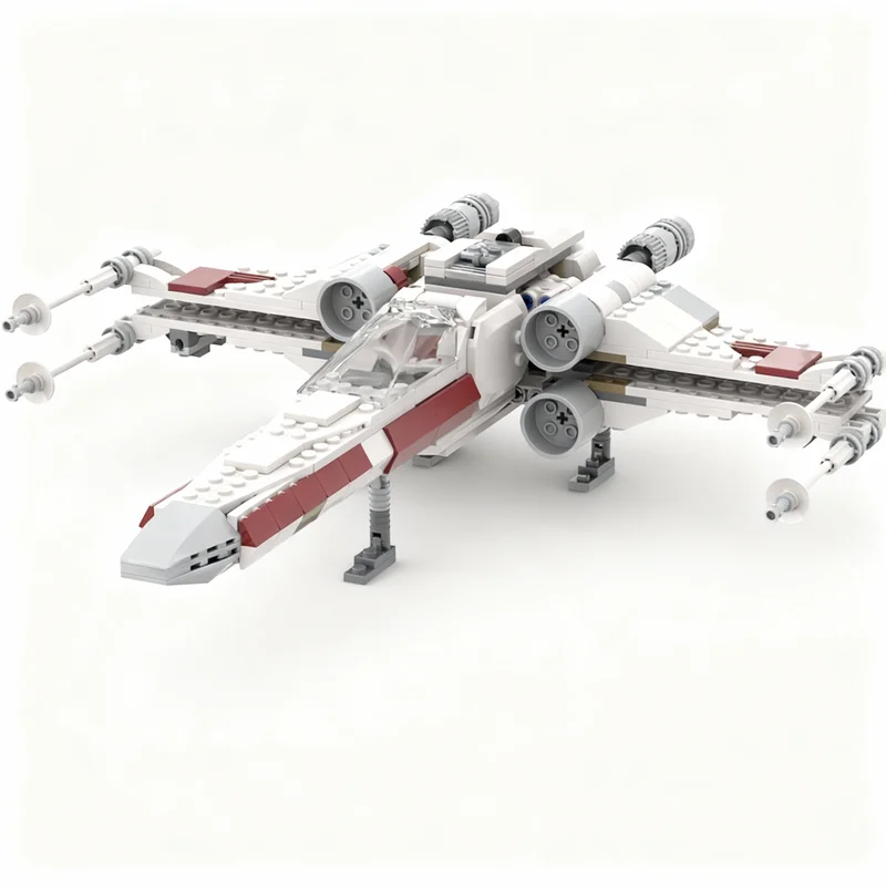 Фото 543 детали MOC, модель X-Wing Star Battle с S-образным механизмом, строительные блоки, конструктор, идея для рождественского подарка, подарок на день рождения. №1