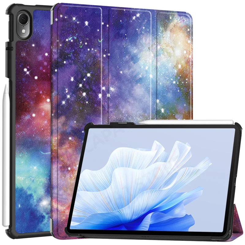 

Тонкий трехслойный чехол-подставка для Huawei MatePad Air, 11,5 дюймовый планшетный ПК, смарт-чехол с автоматическим пробуждением/спящим режимом и жесткой задней крышкой