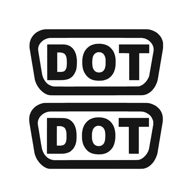 

9.6*10CM 2X DOT Vinyl Stickers Warning Mark Car Stickers Motorcycle SUVs Bumper Window Laptop Car Accessories