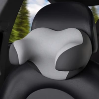 universal car seat headrest pillow rest memory foam car head neck pillow support sleep side head high elastic nylon telescopic