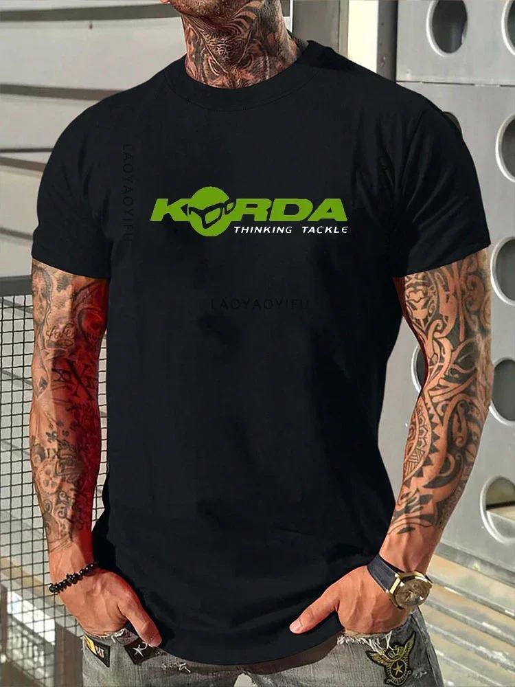 Мужская повседневная крутая Модальная футболка с коротким рукавом для рыбалки