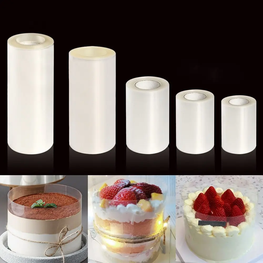 

6/8/10/12/15/20cm Transparent Cake Surround Film Mousse Cake Sheets Surrounding Edge DIY Chocolate Candy Cake Collar Baking Tool