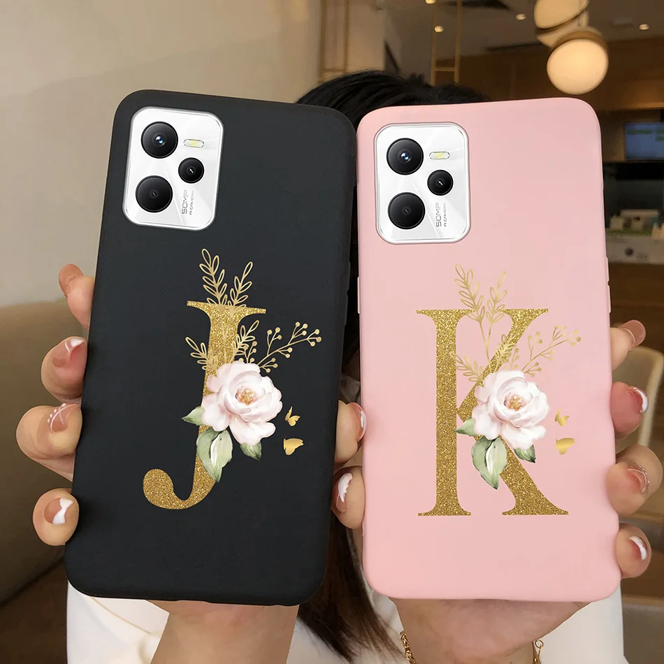 Чехол с милыми надписями для Realme C35 чехол RMX3511 2022 розовый черный силиконовый