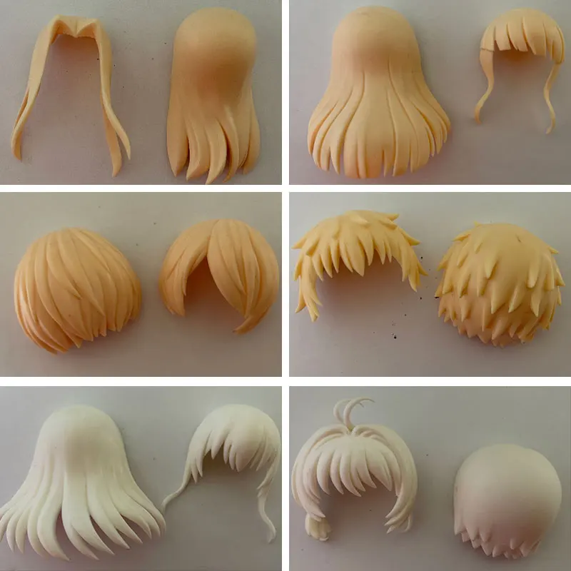 GSC Clay Man Hair white model OB11 hair doll accessories