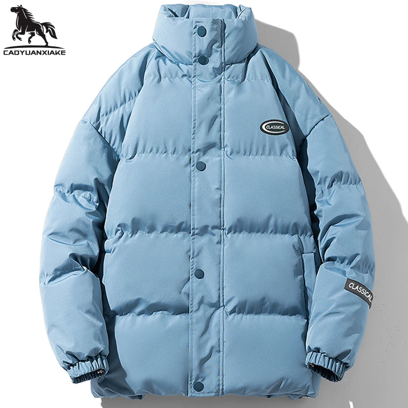 Men's Women's Jacket Stand Collar mens Parka Winter New Thick and Warm Jackets Fashionable leisure coat Bread clothes coats 8387