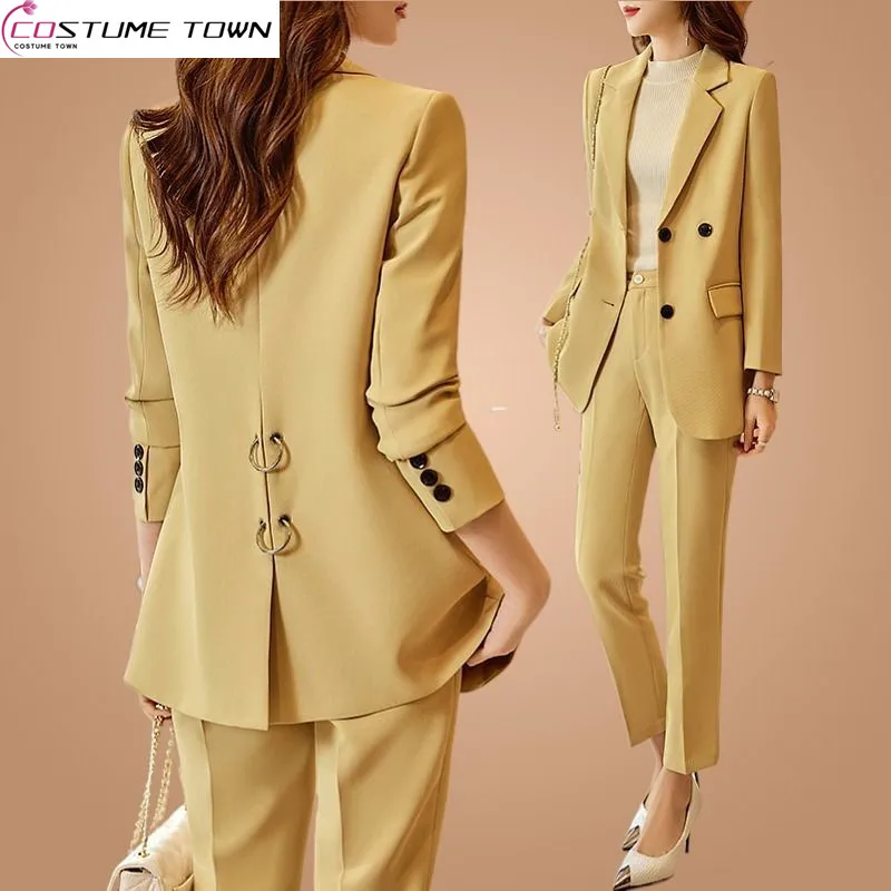

Professional Suit Women's Spring and Autumn Fashion Korean Version Light Cooked Style Temperament Goddess Casual Two-piece Set