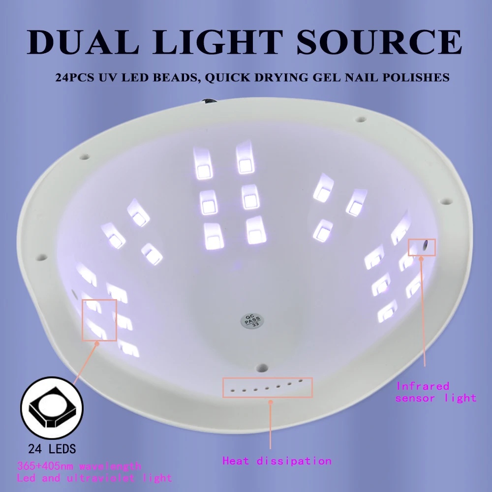 Портативная Сушилка Для Ногтей С Таймером USB-кабель 30/60/90 Гель-лака