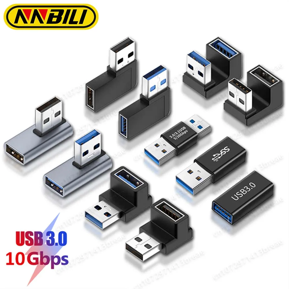 NNBILI 90-градусный Прямоугольный Адаптер USB 3.0 Удлинительный Кабель Модулированный