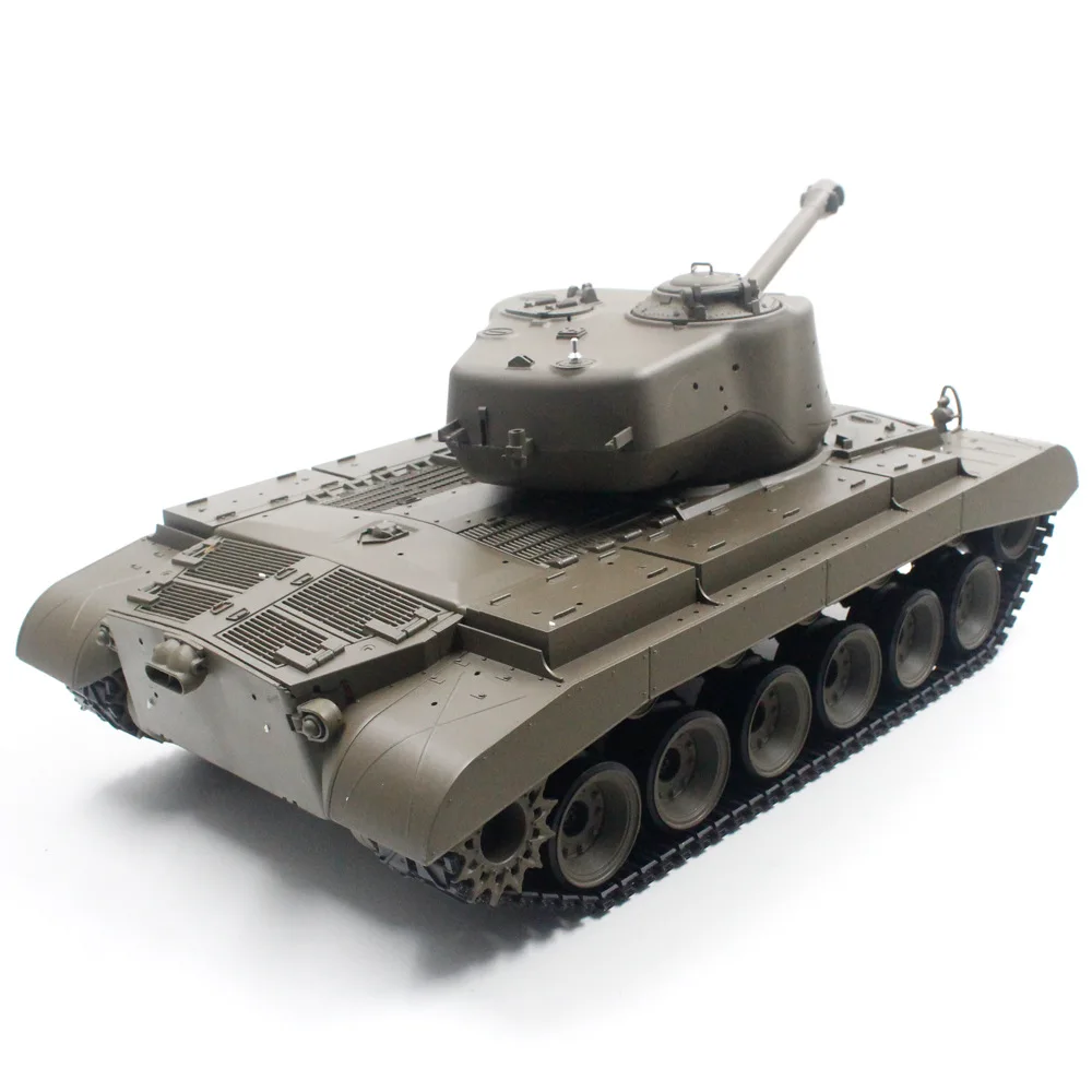 

2020 Factory Outlet Battery operated 2.4G 1/16 military battle alloy remote control army tank children's toy Anti-shock rc tank