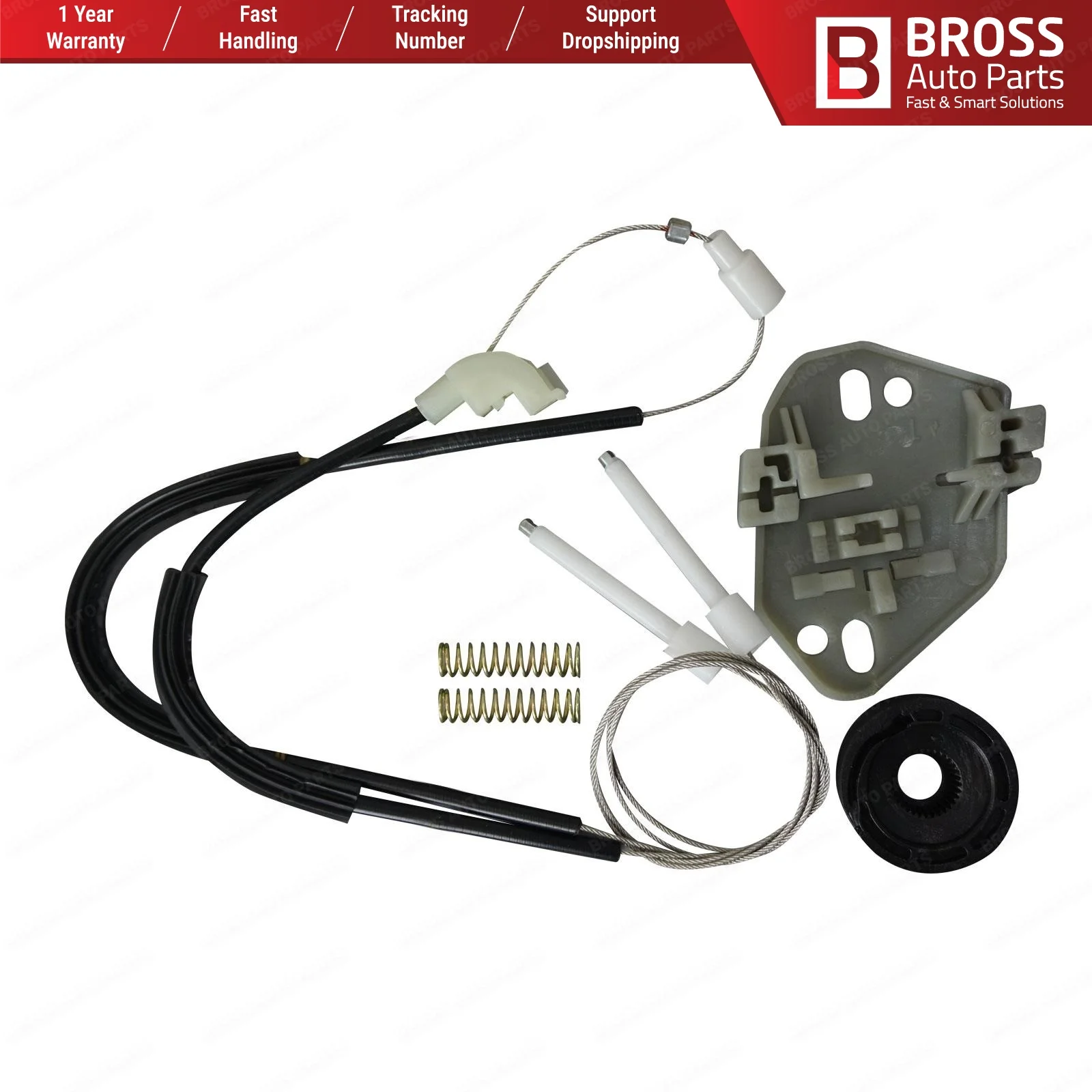 Комплект для ремонта стеклоподъемника Bross BWR5037 электропривод передней левой