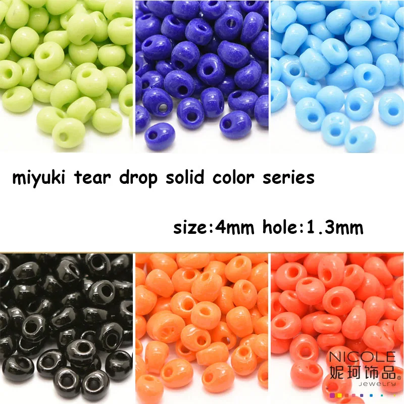 

Japan Imported Miyuki Glass Beads Water Drop Beads 4mm 7 Colors Solid Color 13g