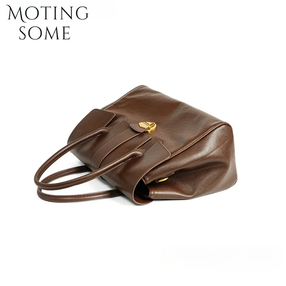 Motingsome женская сумка в стиле ретро роскошный осенний портфель из воловьей кожи