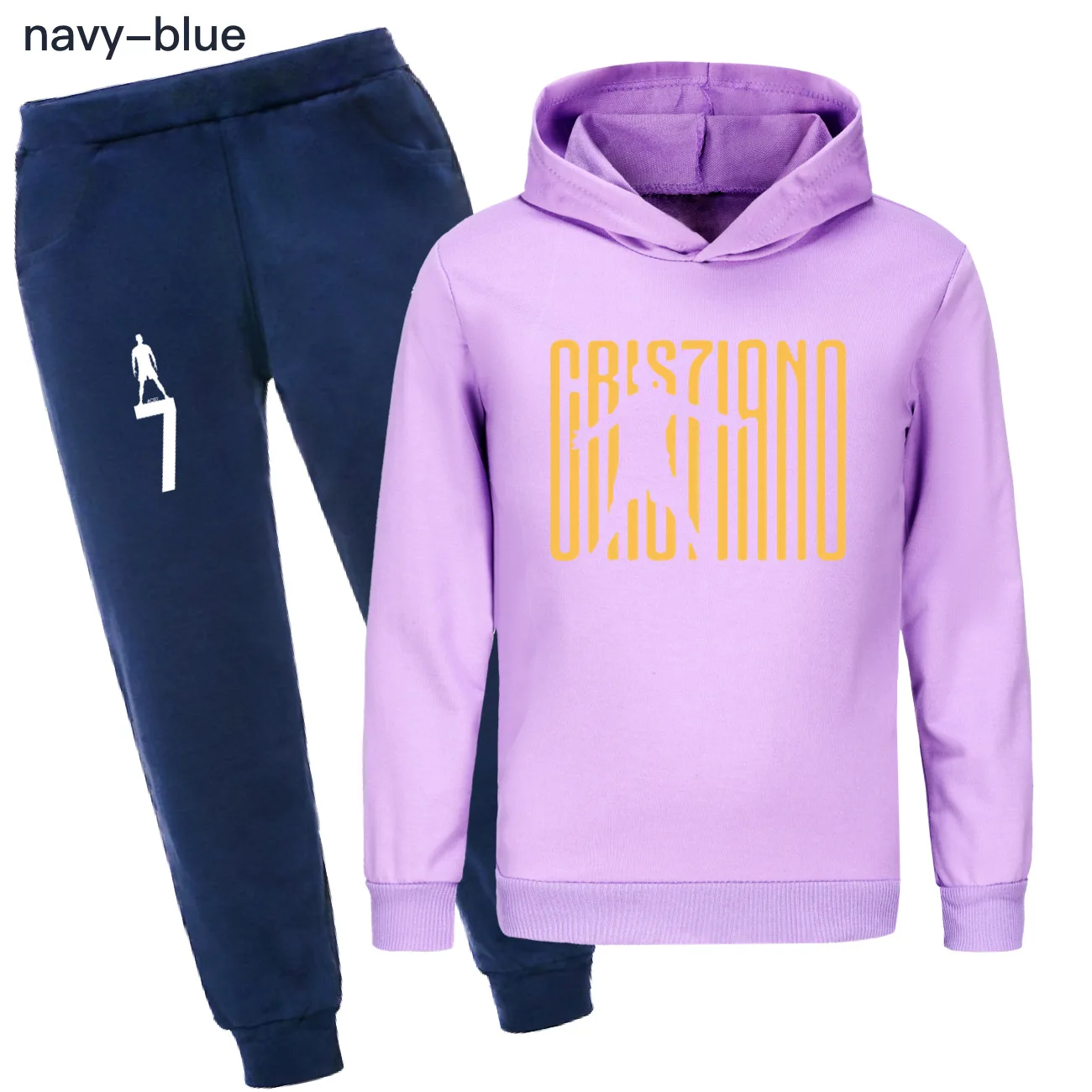 New The Best FIFA Men's Player Autumn Kid Long Sleeves Hoodies Set Boys Football CR7S Print Sweatershirt Baby Girl Costume