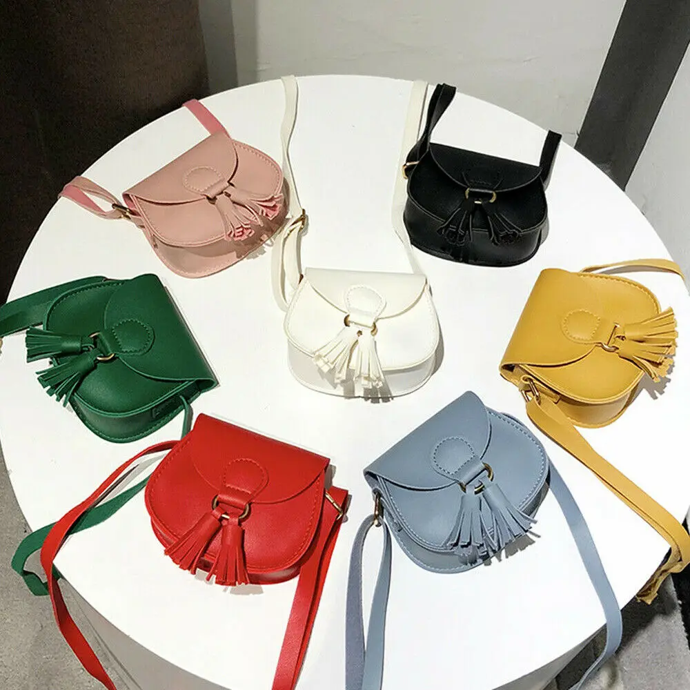 2023 Baby Summer Clothing Women's Fashion Small Shoulder Bag Leather Waistpack Solid Color Tassel Handbag Women's Wholesale Gift