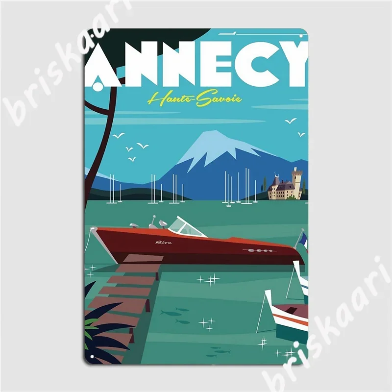 Плакат Annecy металлические вывески клубная вечеринка дом винтаж Франция