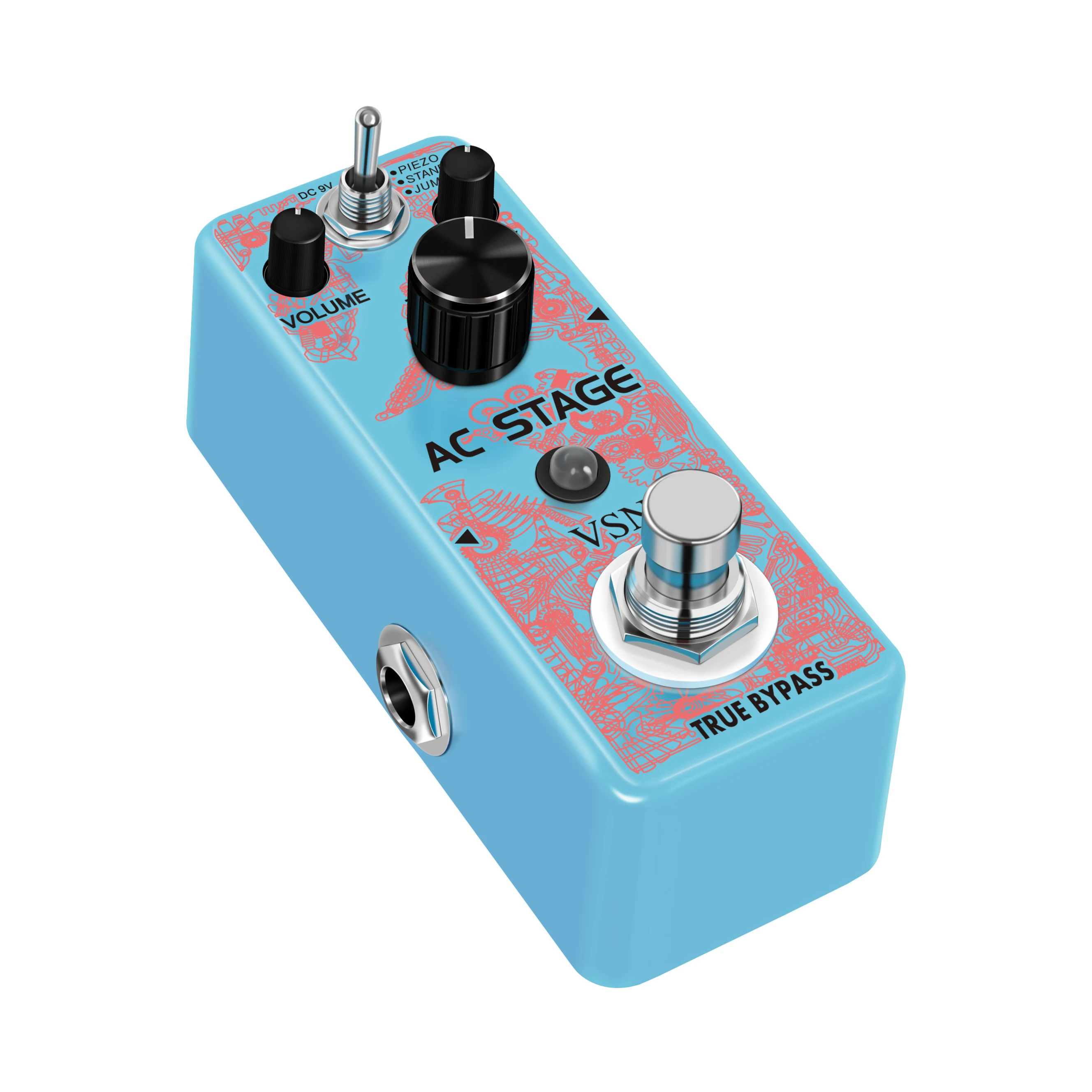 VSN LEF-320 AC Stage Guitar Pedal Effect Analog Acoustic Pedals For Guitars Guitarist Analog Effectors Piezo Standard Jumbo